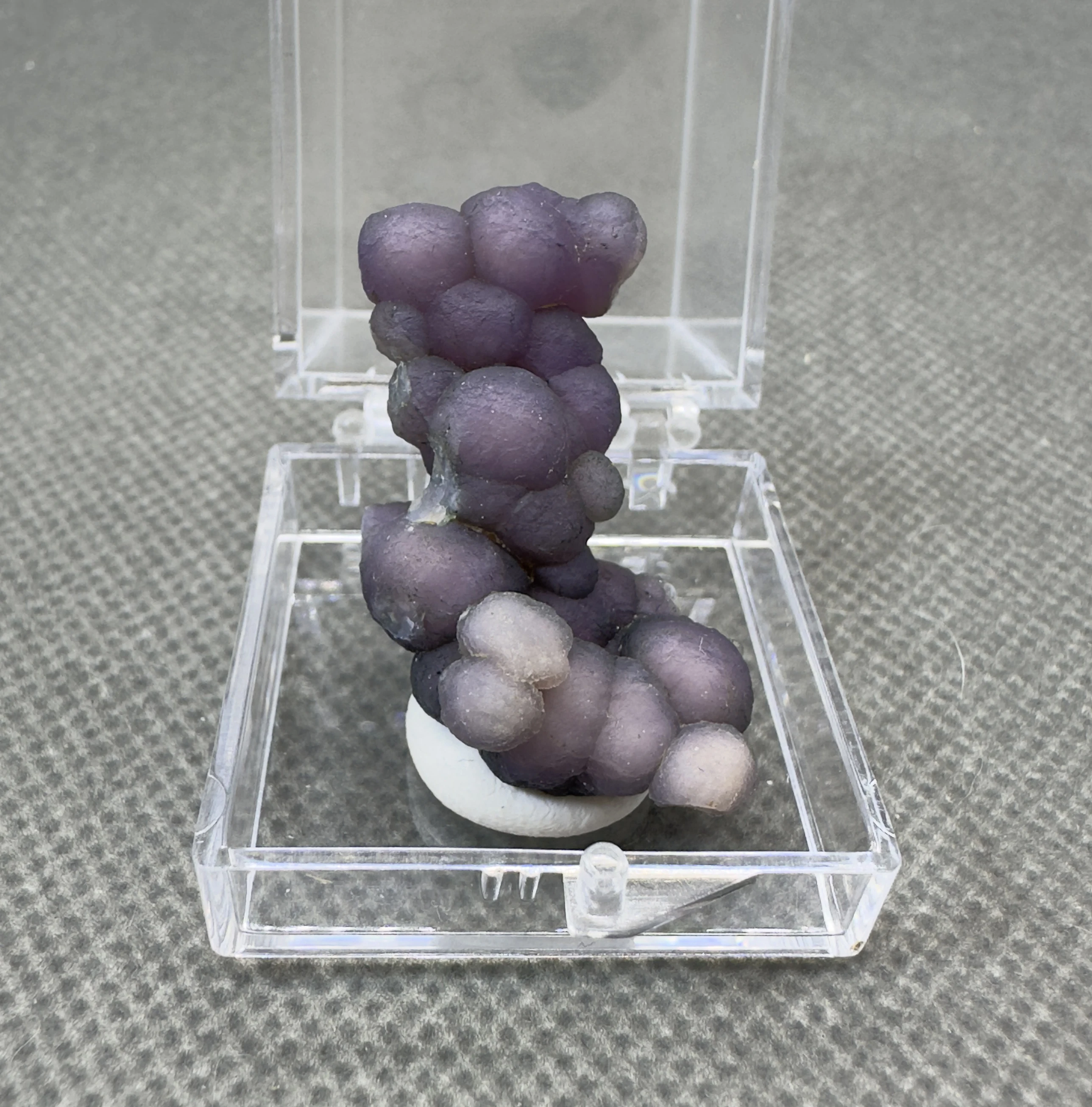 Natural grape agate mineral specimen + box sie 3.4 cm + healing quartz crystals and stones rock gemstone