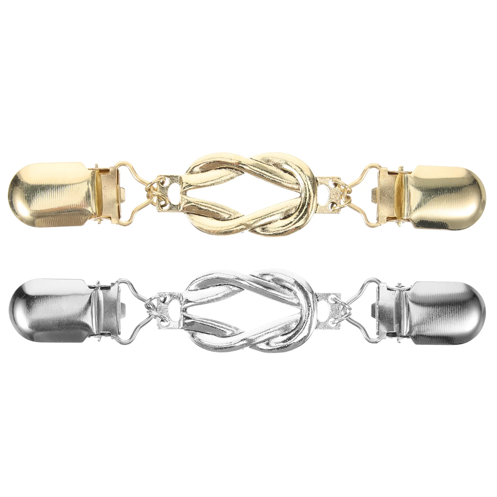 2 Pcs Retro Cardigan Sweater Clip Scarf Clips Costume Accessories Coat Shirt Alloy Clasps Decorative