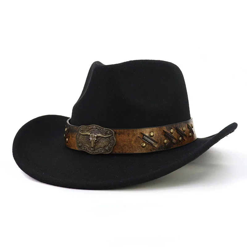 

western cowboy men's hats cowboy hat woman country cowgirl hat Caps Women's luxury free shipping elegant Panama fedora caps 2024