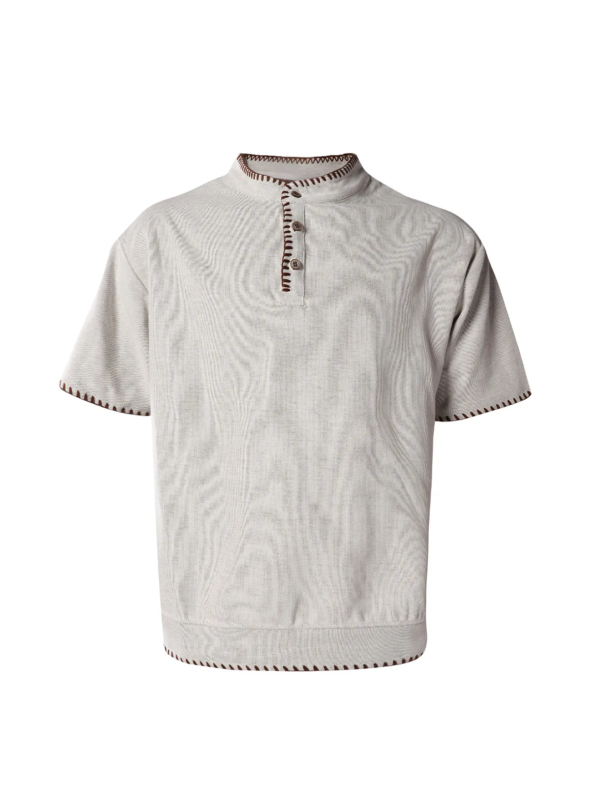 henry neck t-shirt men's t-shirts and tank tops men's vintage hand sewn women's loose casual vintage