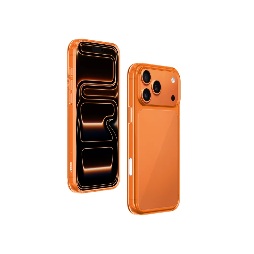 

KZDOO Guardian Clear Orange Protector Luxury Transparent Shockproof Case Anti-Scratch Cover for iPhone17/17 air/17 pro/17promax