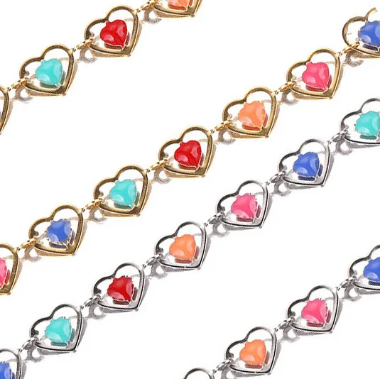 

5 метров капельная любовь-цепочка из нержавеющей стали, ожерелье-сердце браслет с цепочкой DIY ожерелье-браслет с цепочкой ювелирные аксессуары