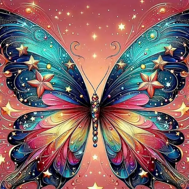 

GATYZTORY 5D DIY Diamond Painting Kits Butterfly Animals Flower Landscape Full Round Square Diamond Mosaic Wall Decoration