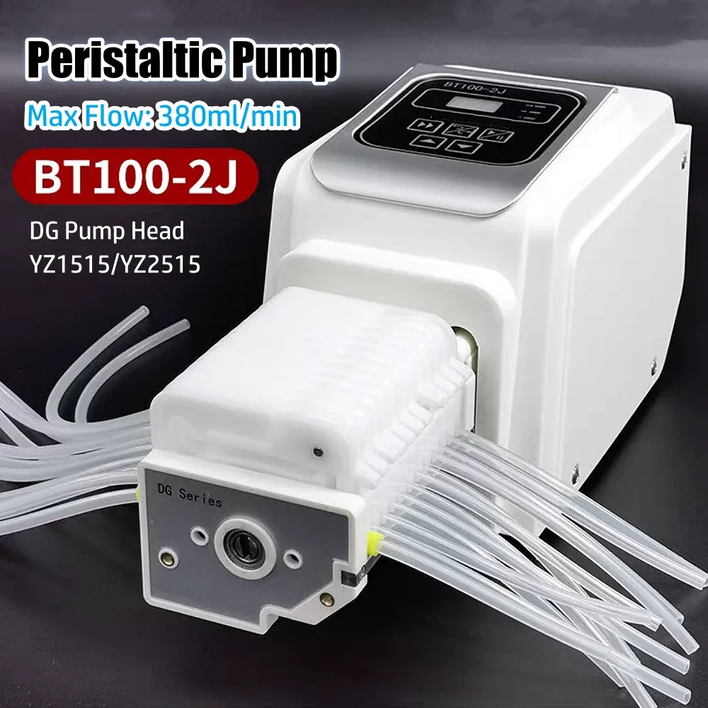 BT100-2J Multi-channel Peristaltic Pump Laboratory Intelligent Chromatography Filtration Flow Control Pump DG YZ1515 YZ2515 Head