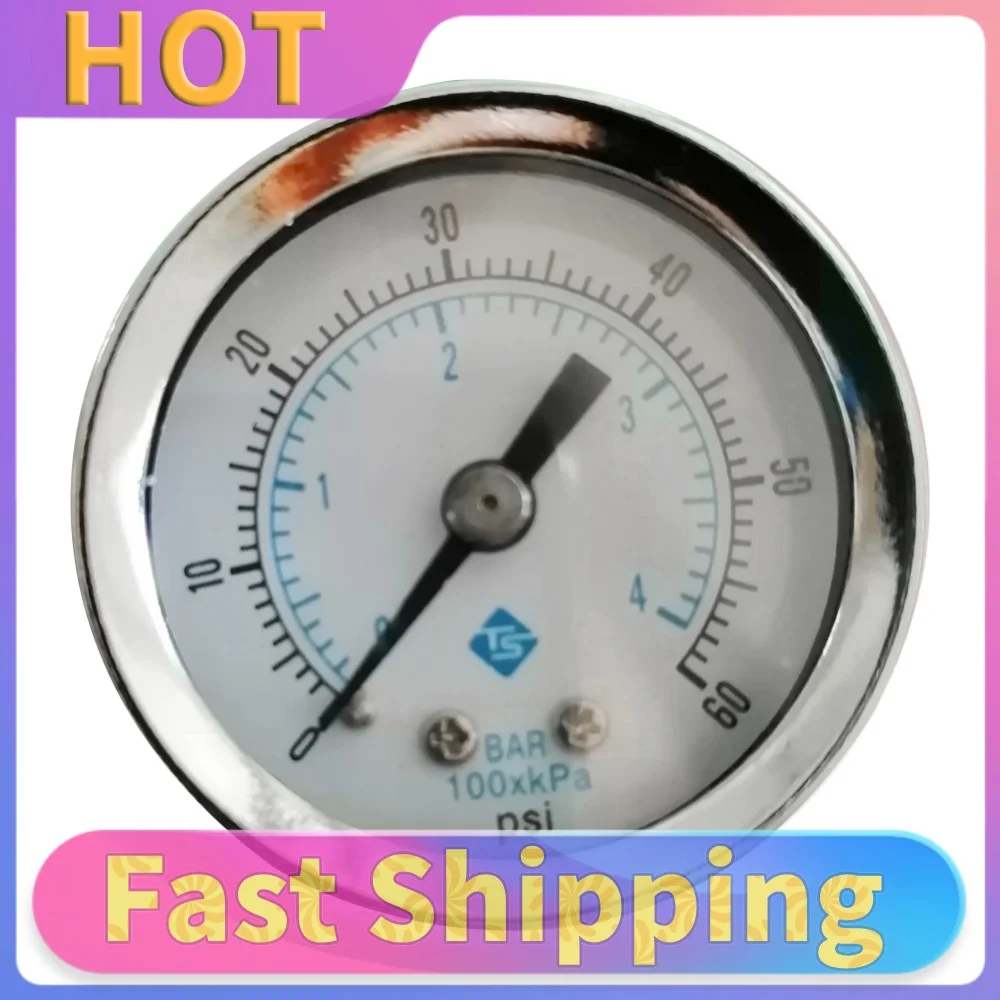 1/8in NPT Mini Pressure Gauge 0-60 PSI Air Compressor Hydraulic Vacuum Gauge Back Mount 1.5inch Face Manometer