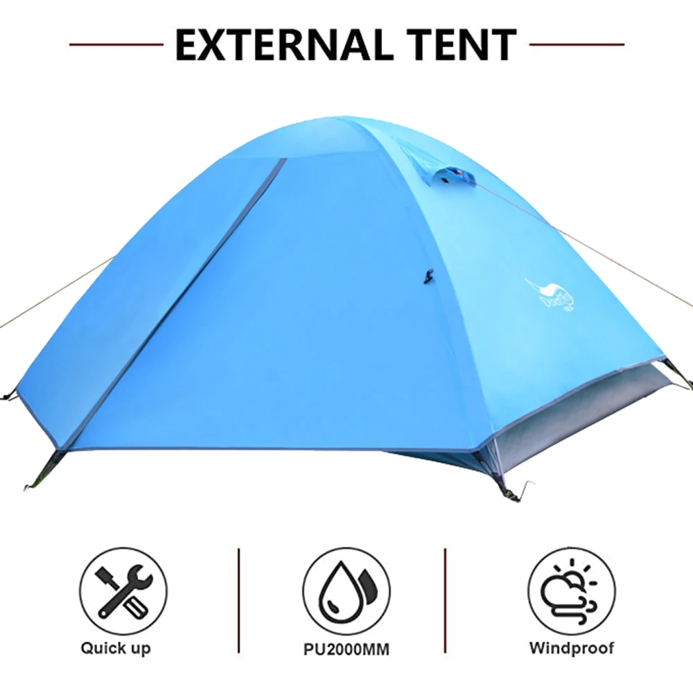 Desert Fox Camping Tent 2 Persons Outdoor Lightweight Portable Backpack Tents Waterptoof for Bycling Hiking Travelling Climbing