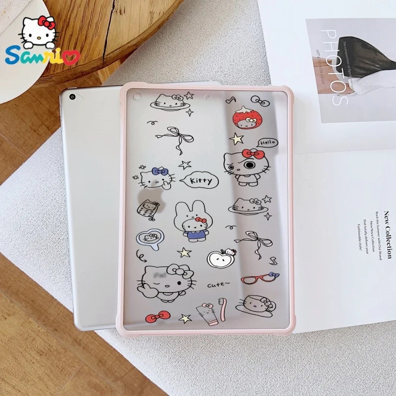 

Sanrio pattern Pink iPad Transparent Drop Case, suitable for iPad Pro 2022/2024, iPad Air 3/5, iPad Mini 6, iPad 6/10