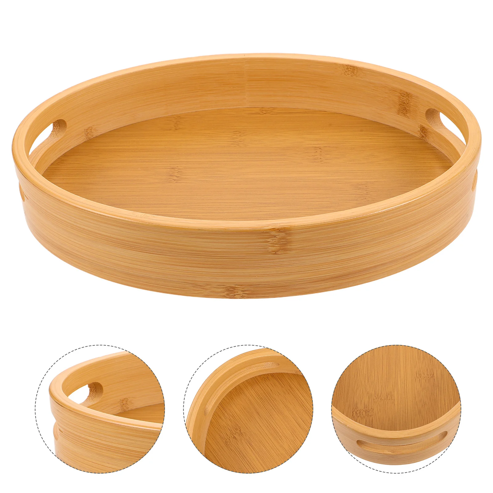 

Wood Oval Tray Natural Grain Handles Serving Tea Coffee Snacks Breakfast Storage Organizer Spa Massage Center Oval Tray Walnut