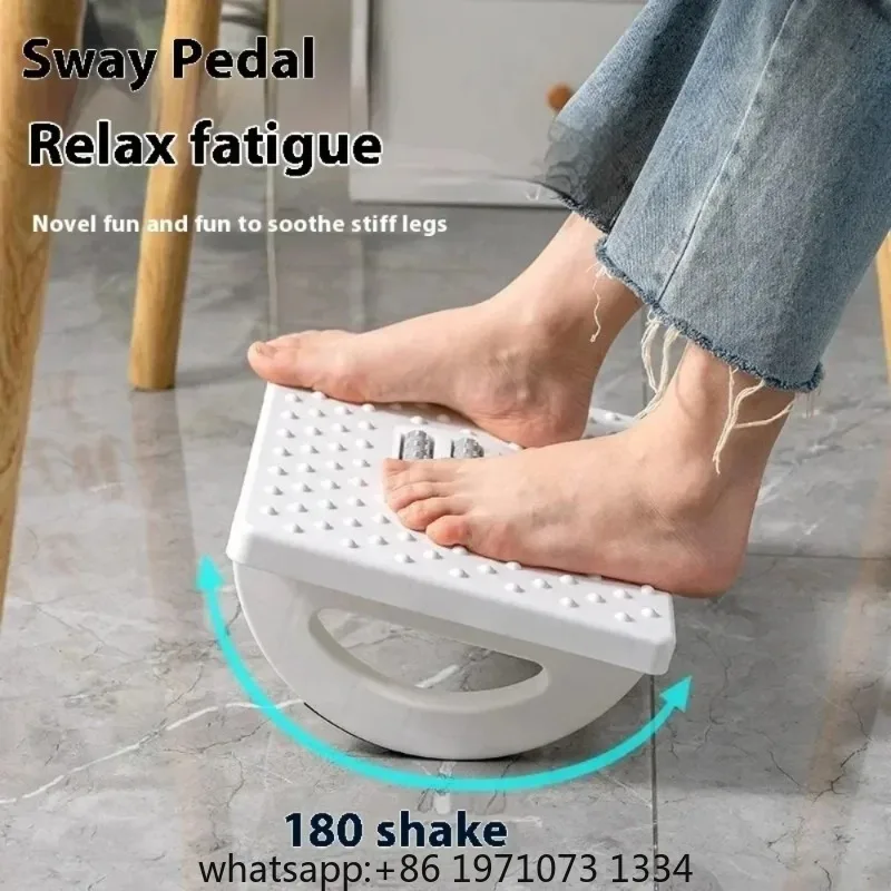 Under the table foot pedal anti-twisting legs half-circle 180 ° rocking relaxation leisure stirrups office foot pedal