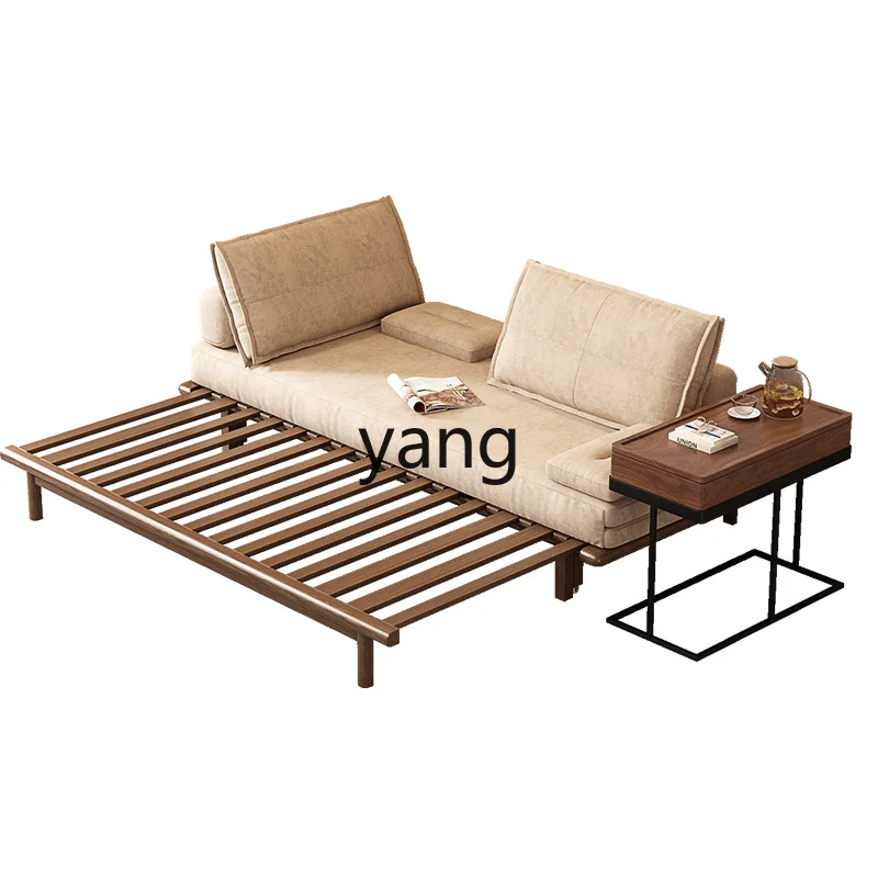 

LH folding sofa bed dual-purpose small apartment solid wood sofa bed can sit, lie down and retractable