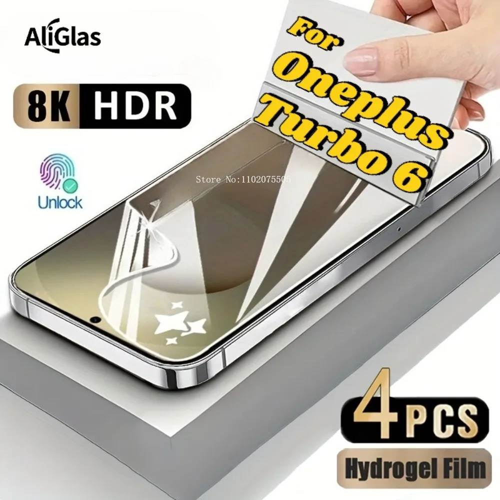 

4 шт. гидрогелевые пленки для переднего экрана Oneplus Turbo 6. Эти защитные пленки устойчивы к царапинам, подходят для Oneplus Turbo 6, не из стекла.
