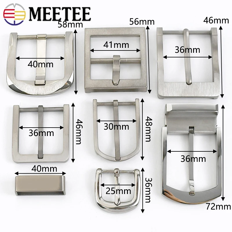 1Pc 25-40mm High-grade Pure Titanium Alloy Belts Buckles Anti-allergy Pin Buckle Head Clip DIY Jeans Leathercrafts Accessories