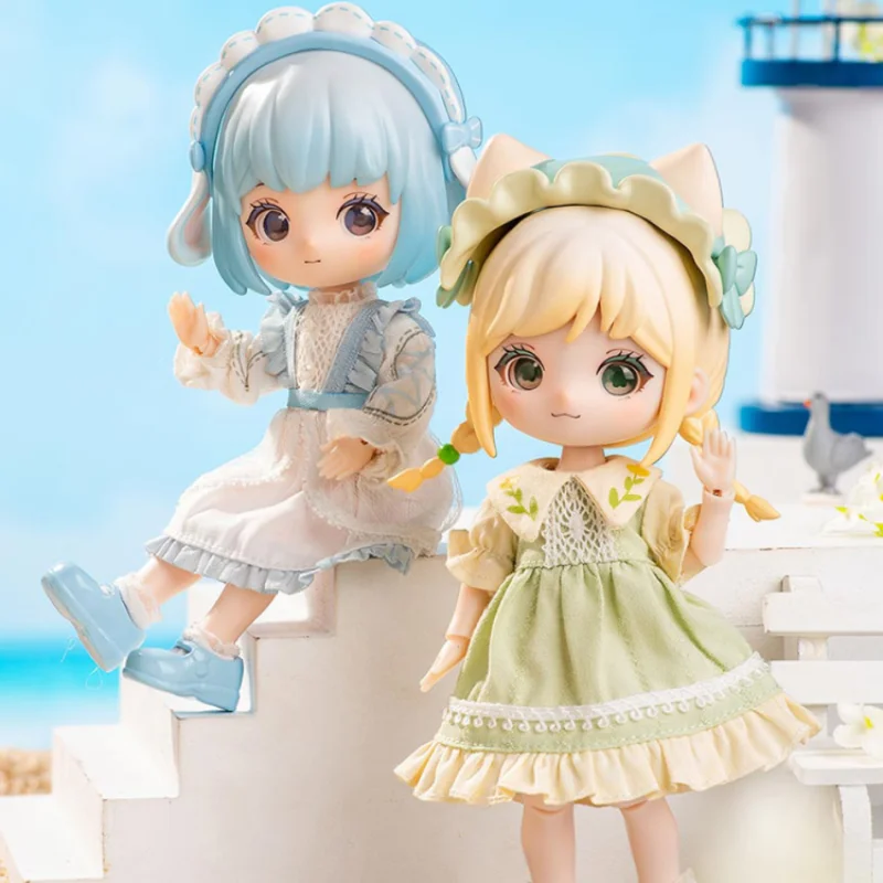 Liroro Summer Island Series Blind Box Ob11bjd Dolls Mystery Box Toys 1/12 Cute Action Anime Figure Kawaii Model Child Gift