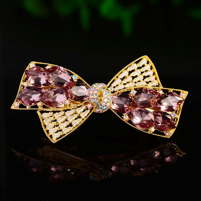 

Hairpin Back of Head High-end Hair Accessories Headpiece Bow Temperament Hairpin Women's Spring Clip Broken Disc Ponytail Clip