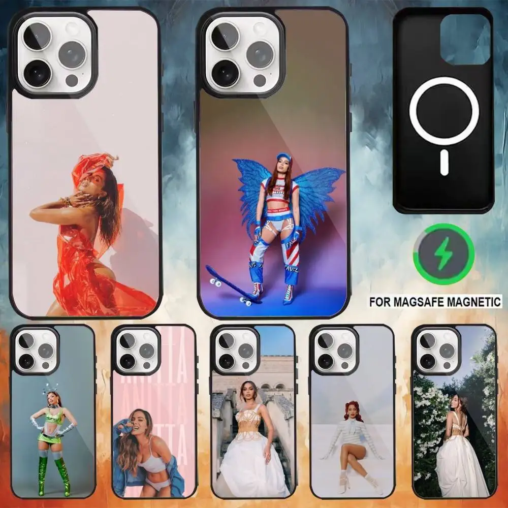 

Singer A-Anitta Phone Case For iPhone17,16,15,14,13,12,11 Plus,Pro Max Magnetic For Magsafe Wireless Charging