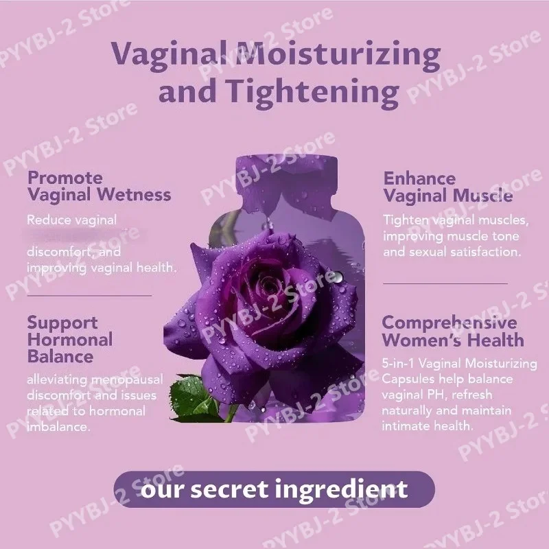 Women Vaginal Tightening Capsule Contain Maca Root & Fenugreek Support Elasticity PH Balance and Intimate Dryness Relief 60count