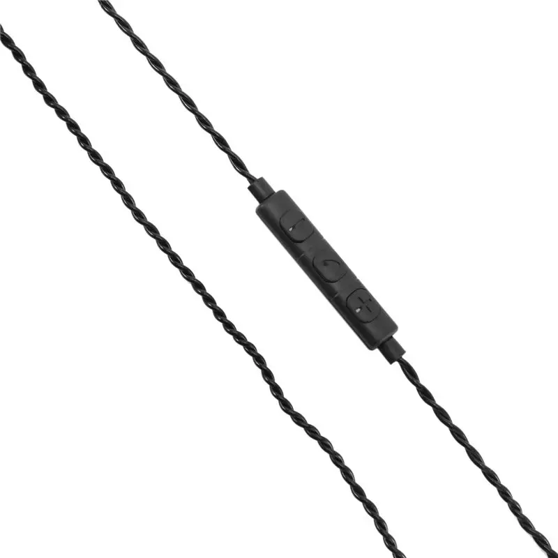 (Flash Sale) 2X Earphone Audio Cable Repair 3.5Mm TRS Jack DIY Elbow Headphone 4 Copper Core Wire With Mic Volume Control(Black)