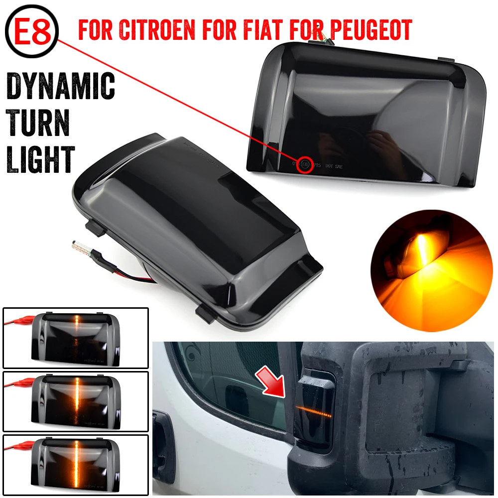 

For Peugeot Boxer For Citroen Jumper RELAY For Fiat Ducato LED Dynamic Turn Signal Mirror Light Blinker For RAM PROMASTER Truck