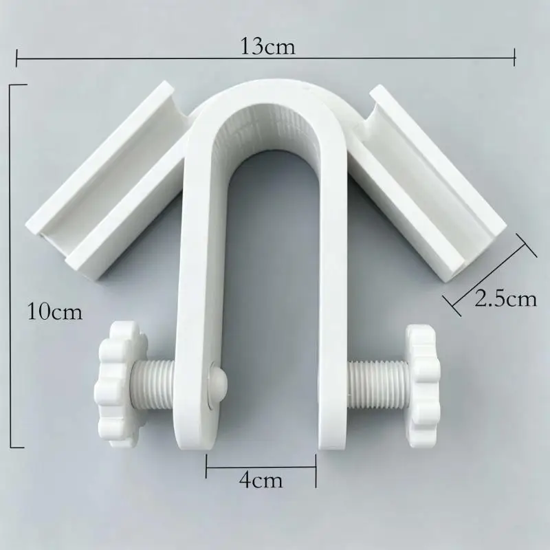 Garden Hose Clamp Guide with Hand-Tightened Screws, U-Shaped Support, and Secure Mounting for Bucket, Fence, and Wall Use D2RD
