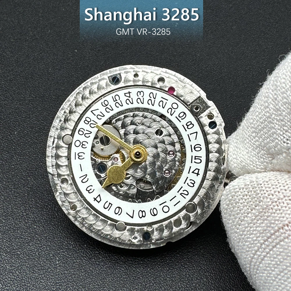 New Arrival Genuine Shanghai VR-3285 GMT Automatic Mechanical Movement 31 Jewels High Accuracy 4 Hands GMT 3285 Mod Replace Part