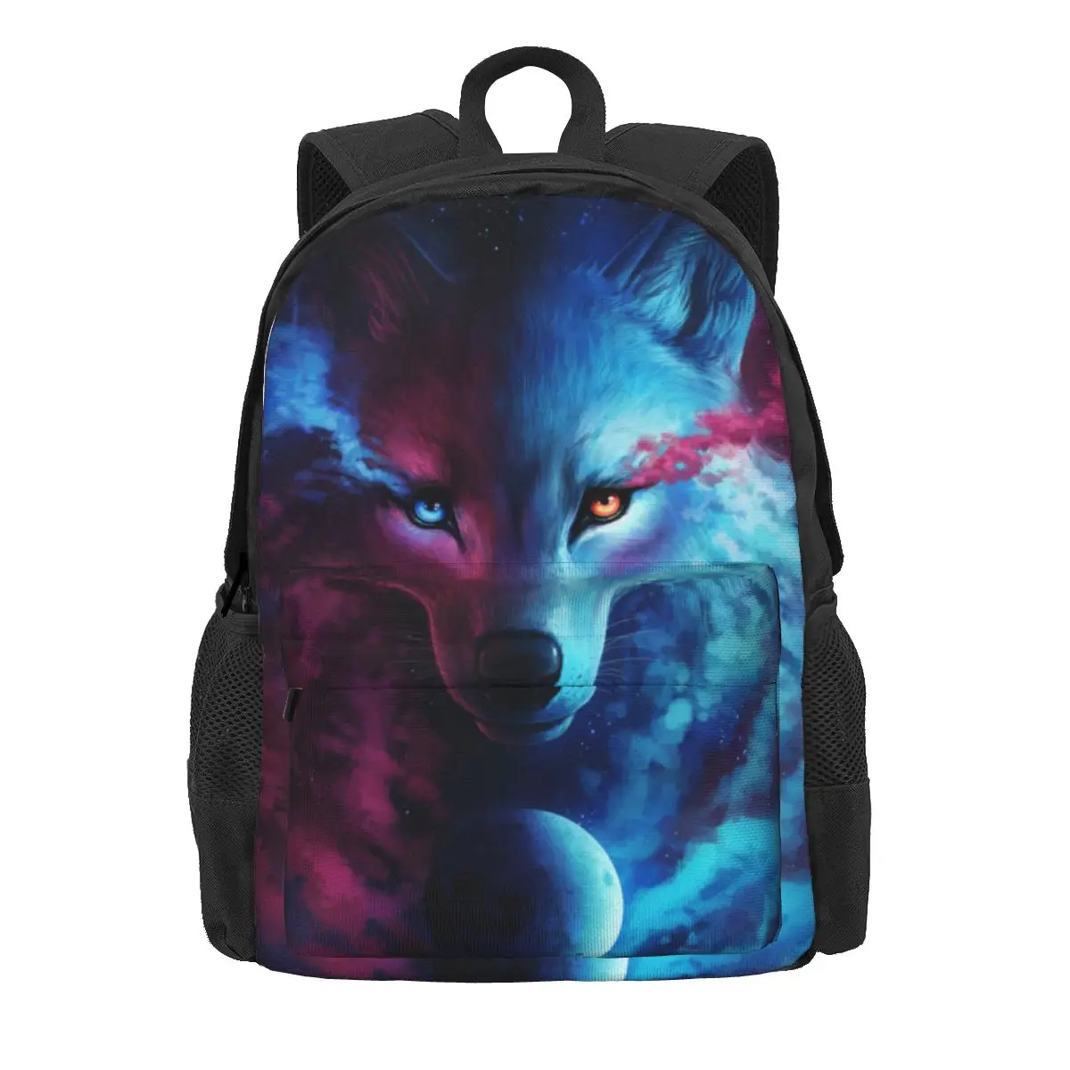 

Light And Darkness Wolf Women Backpack Casual Children School Bag Animal Ferocious Laptop Rucksack Teenage Travel Rucksack