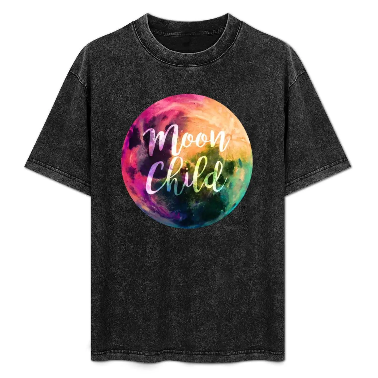 Moon Child T-Shirt Simple Casual Short Sleeve Tee