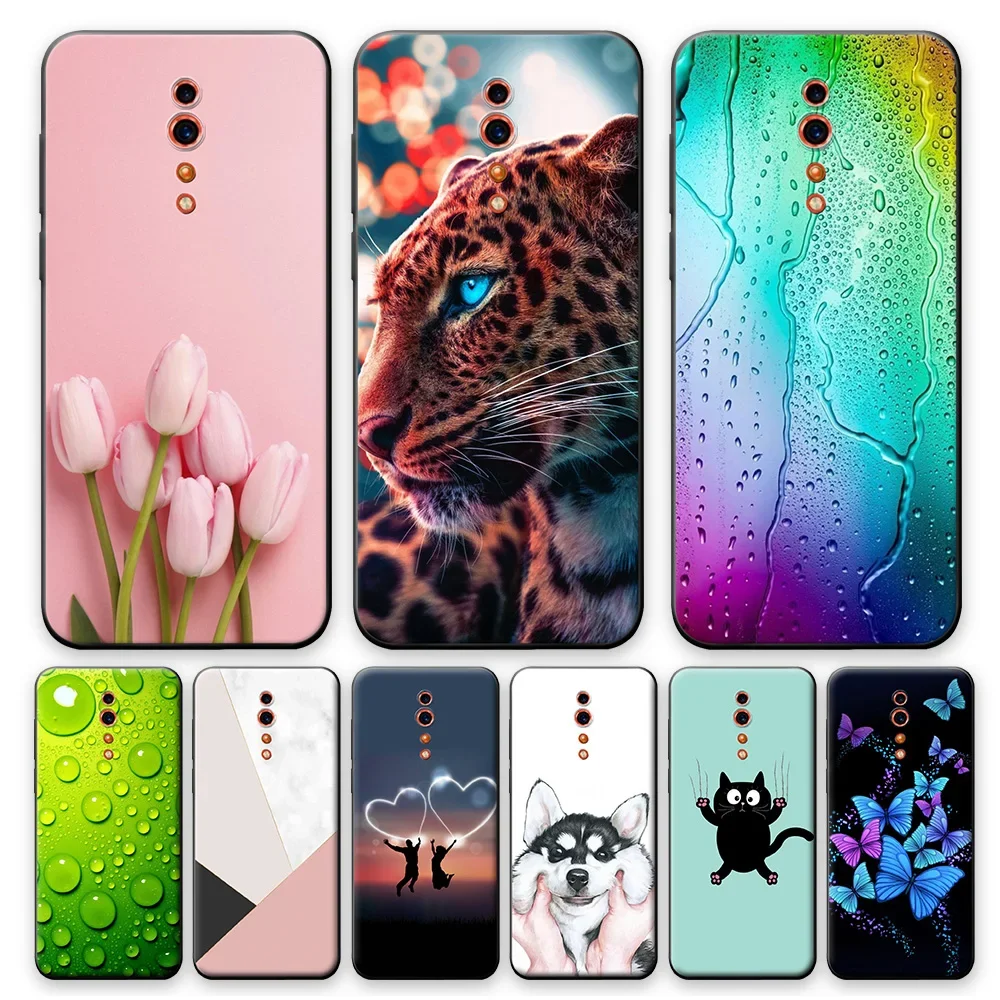 For OPPO Reno Z Case Protective Bumper on Reno Z Silicone Soft TPU Back Cover For OPPO RenoZ Flower Shockproof Phone Case