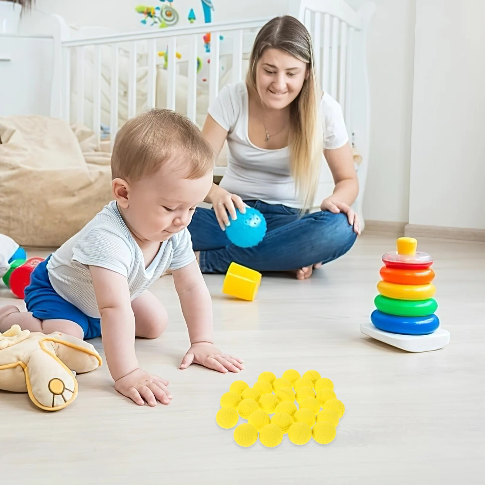 

50 шт. тренировочных мячей для гольфа, вспененные мячи для отработки ударов, забавные мячи из ЭВА для игры и тренировок