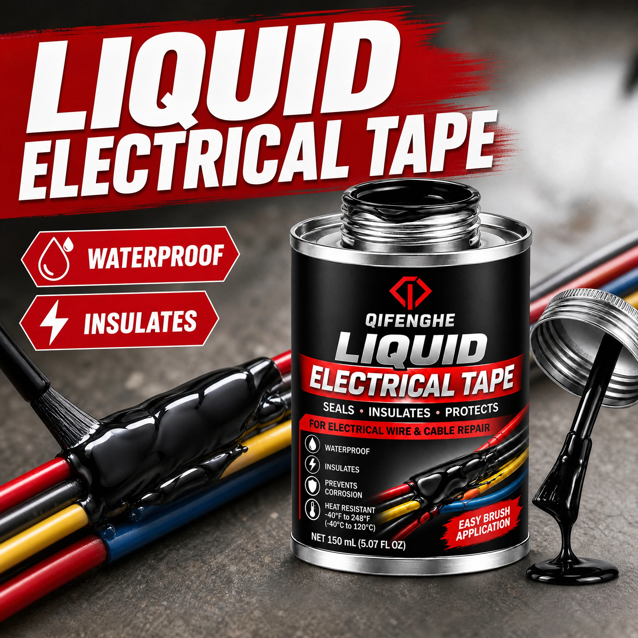 New Liquid Electrical Tape Waterproof Insulating Repair Repair Rubber Electrical Wire Cable Glue Insulation Paste Sealant.