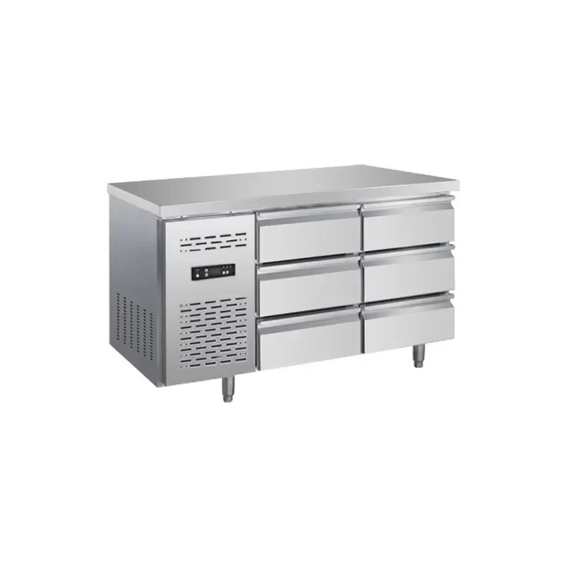 Commercial Kitchen Workbench Refrigerator Freezer Air Fan Cooling Drawer Freezer for Hotel Operating Desk for Hotels