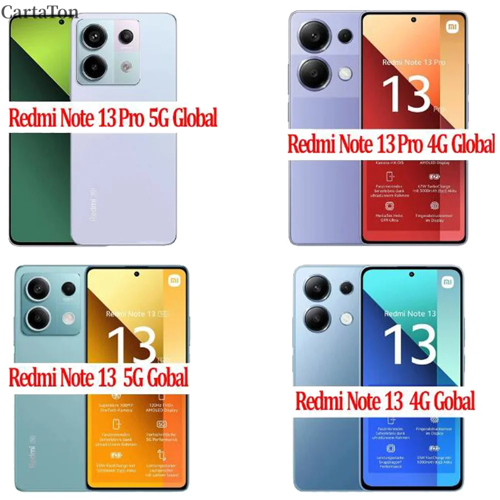 واقي شاشة زجاجي Redmi Note 13 Pro 5G Redmi Note 13 12 11 10 Pro من الزجاج المقسى والعدسة Film Nota 12 Pro Plus Pe