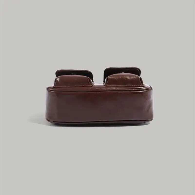 Bloom Retro Handle Coffee Bowling For Women Pu Leather Pocket Y2k Ladies Vintage Messenger Bag Designer Bags