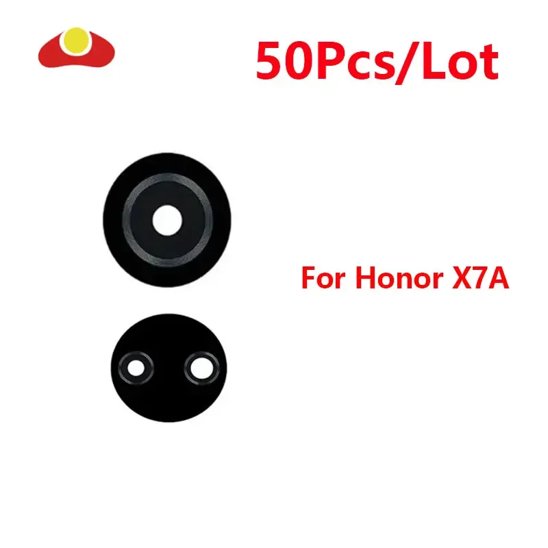 50PCS Back Camera Lens For Huawei Honor X7a Rear Glass Cover Upper Glass Replacement With Adhesive Sticker RKY-LX1, RKY-LX2