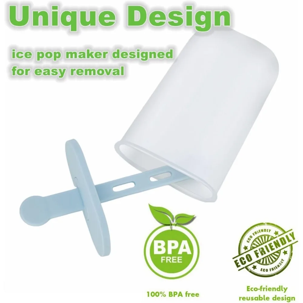 Set 6 Pieces Popsicle Molds Ice Popsicle Maker-BPA Free,Easy-Release Ice Pop Molds Homemade Ice Cream Molds