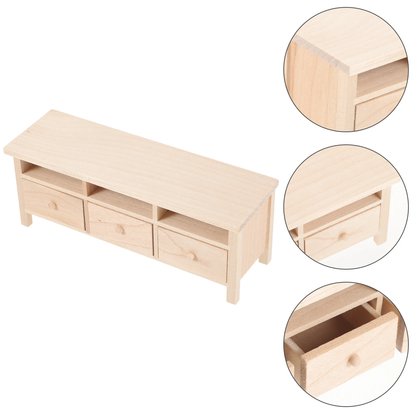 

Toy House Lovely Mini Stand Wear Resistant Landscaping Miniature Cabinet Wooden Decor Realistic