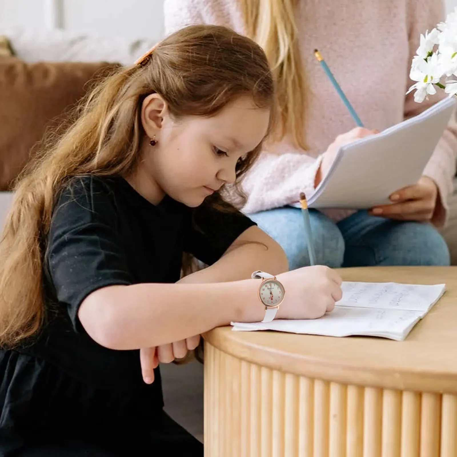 

Детские часы с люминесцентными стрелками, ударопрочные, повседневные, модные, для девочек, с удобным ремешком, для школьников