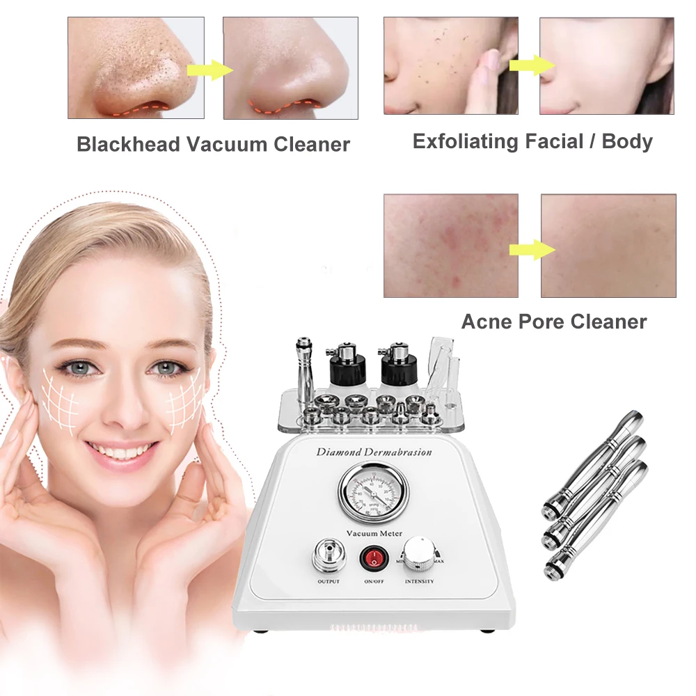 

Wrvaro Diamond Microdermabrasion Beauty Machine Water Spray Exfoliation Device Acne Blackh Removal Wrinkle Facial Peeling Tools