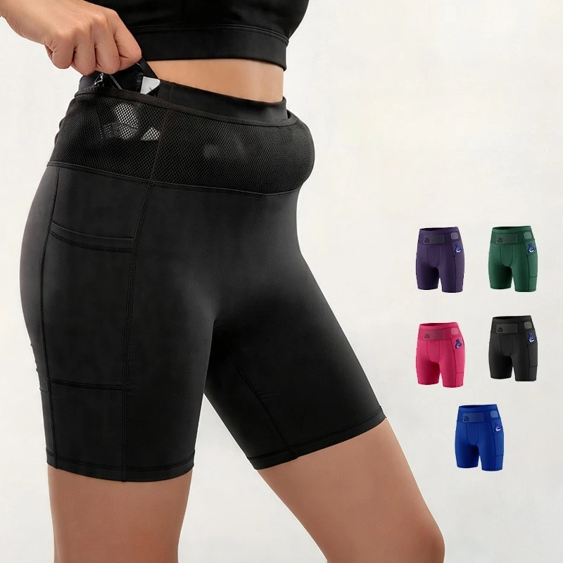 Hot Summer Essential High Waist Running Shorts Quick Dry Women's Running Shorts with Built-in Liner Tummy Control Butt Lifting