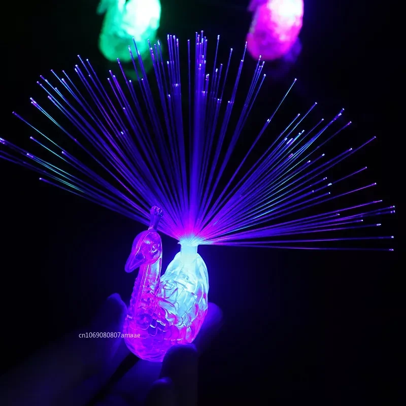 Luminous Peacock Decoration Open Light Toys Glow Party Decor Flash LED Lights Stars Shine in The Dark Kids Toys Glow in The Dark