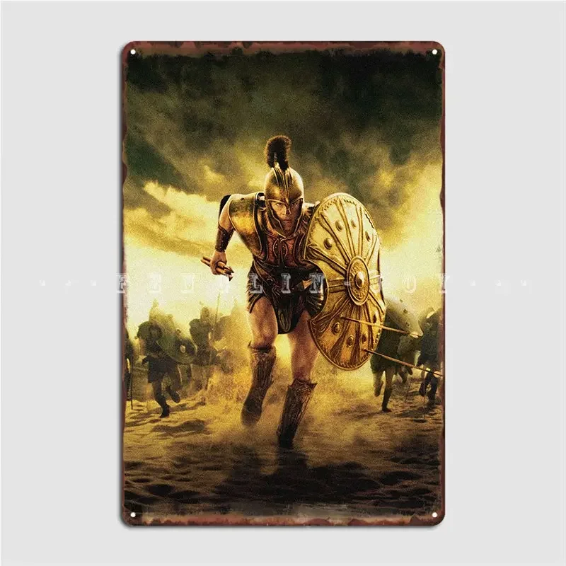 Troy Movie Poster Art Poster Metal Plaque Club Mural Printing Wall Decor Tin Sign Poster