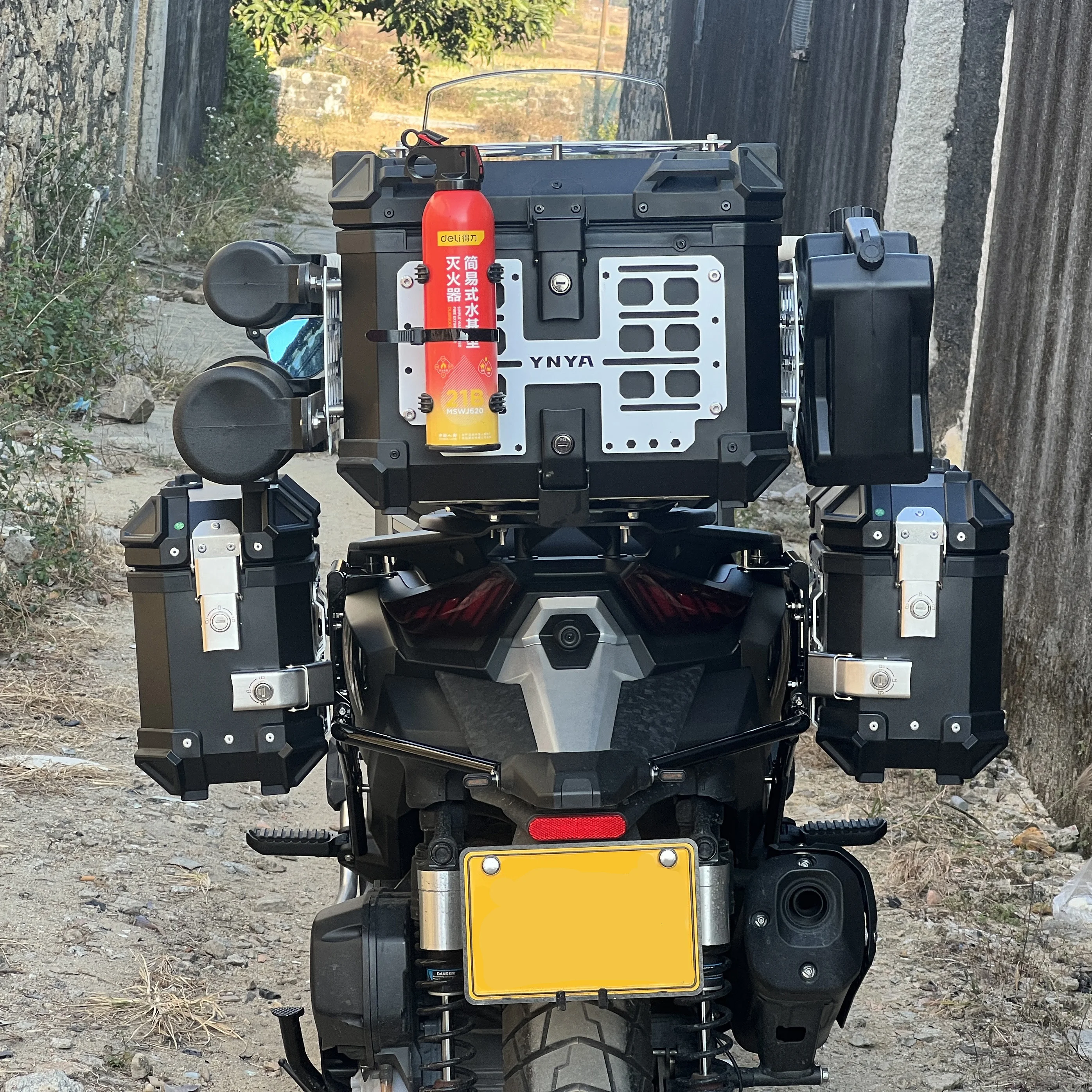 For 2026 ZONTES 368G Rear Box, Waterproof Side Box, Toolbox and Fuel Tank Bracket, Side Box Tactical Panel for Motorcycle Tourin