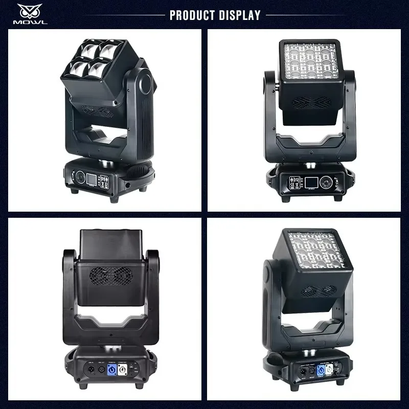 Dual Side 4x60W 400W RGBW LED Moving Head Projection Light DMX Beam Wash Strobe Effect for Bar Disco Club Stage view 3