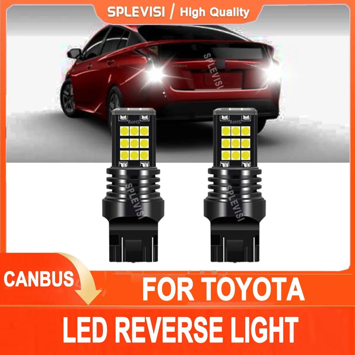 

2x 7440 7443 580 6000K White LED Back Up Reverse Lights Upgrade For Prius Toyota Highlander RAV4 Land Cruiser Tundra