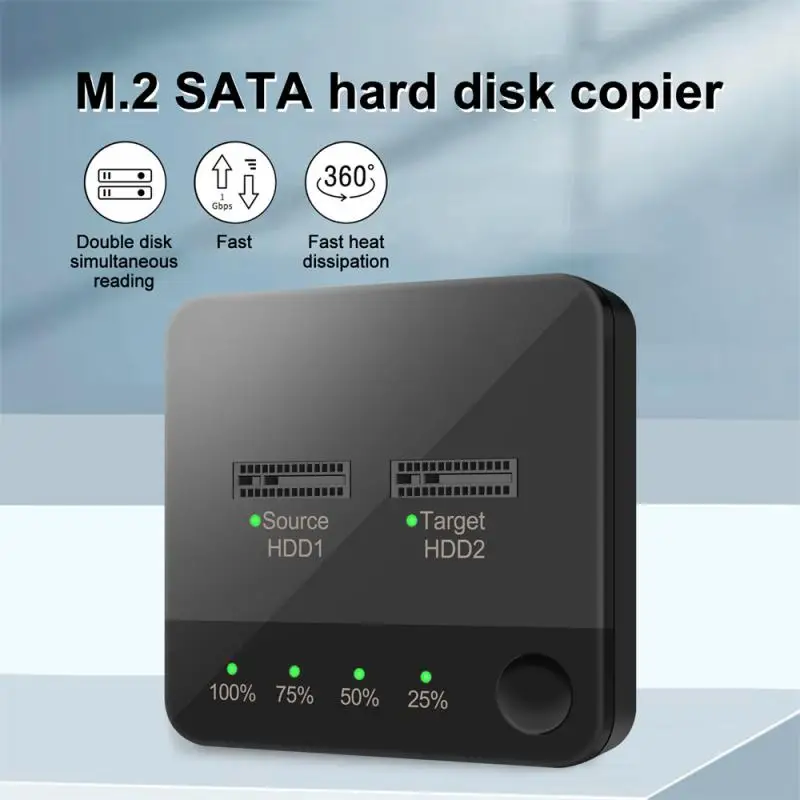 3.1 M.2 SATA Dual-Bay SSD Enclosure Dock Station Clone SATA Drive State Offline Solid Reader M.2 Double Tray 2023