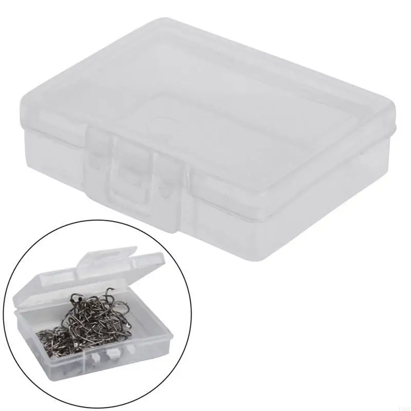 

F68F Transparent Fishing Lure Tackle Hook Bait Plastic Storage Box Container for Case