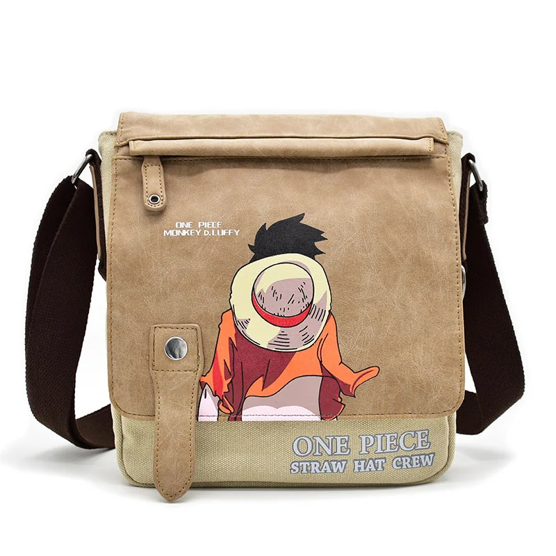 Japanese Anime One Piece Luffy Handsome Cartoon Patterned Shoulder Bag Small Gift Anime Merchandise