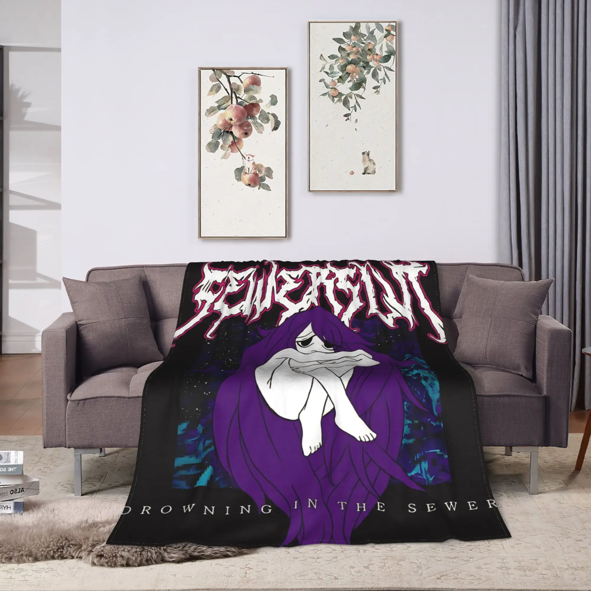 Sewerslvt Drowning In The Sewer Blanket  Warm Soft Funny Plush Bedding Throws For Couch Bed Camping Flannel Bedspread Bed Cover