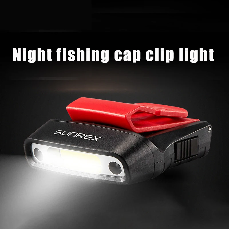 Mini Sensor Switch Cap Clip Light Fishing Light Outdoor Camping Headlight USB Rechargeable Waterproof Light Fishing Accessories