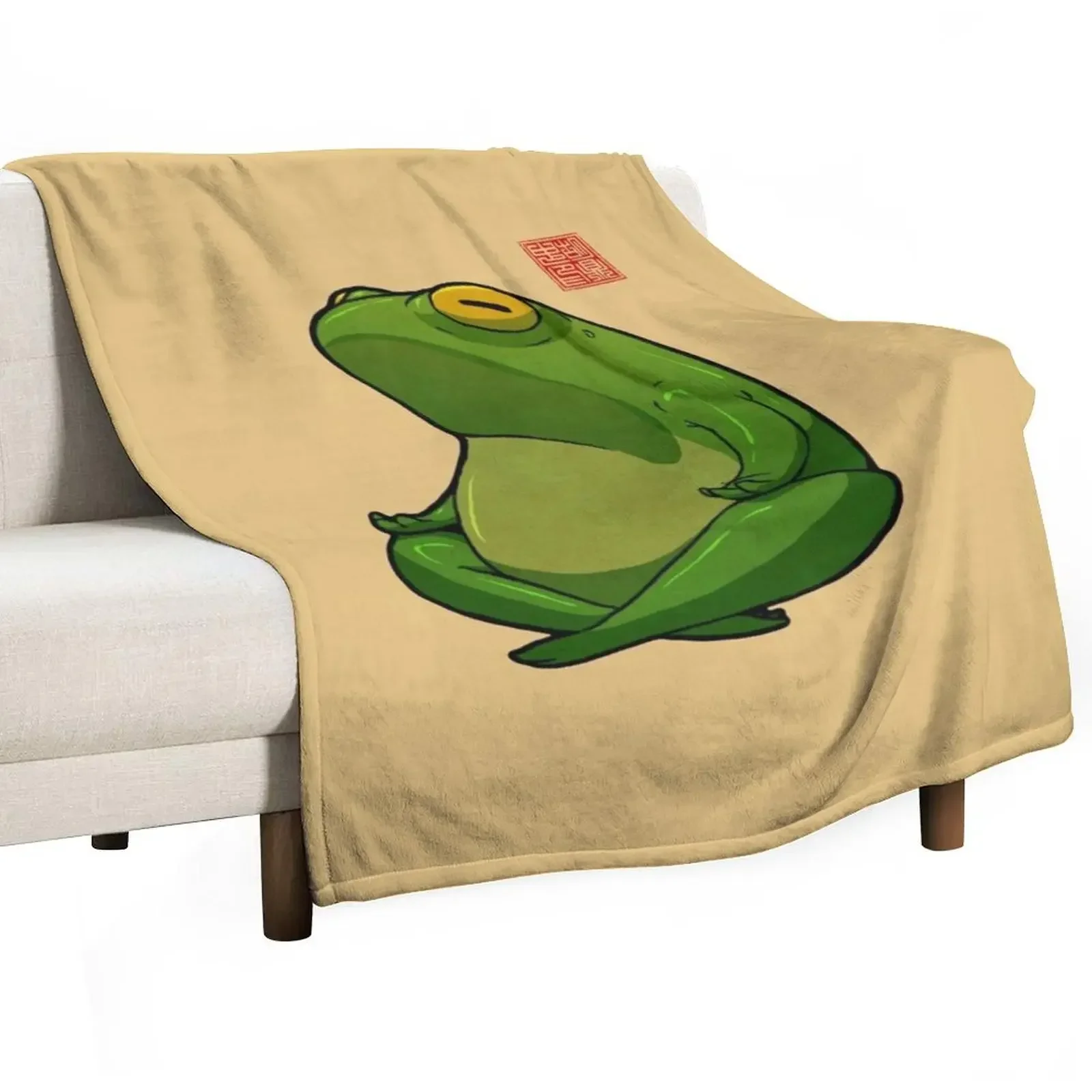 

Yoga Frog Cross Legged Pose Throw Blanket sofa bed Sleeping Bag Heavy Blankets