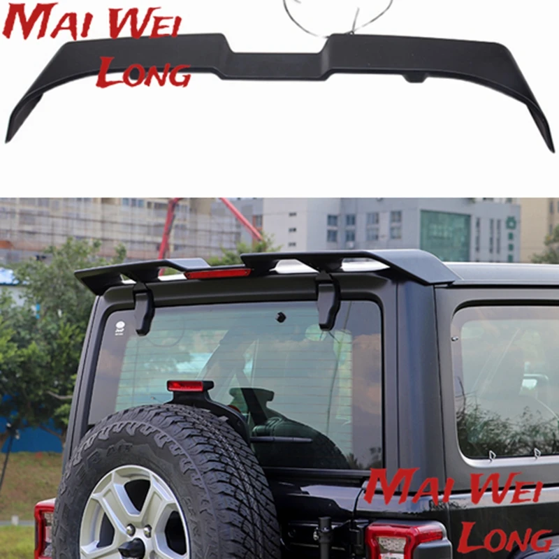 ABS Matte Black Rear Spoiler Off-road 4X4 Tailplane Fit For Jeep Wrangler JK 2007-2017 & JL 2018-2022 Car Accessories